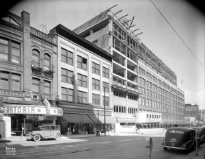 Woodwards construct and Astoria Hotel 1947 VPL